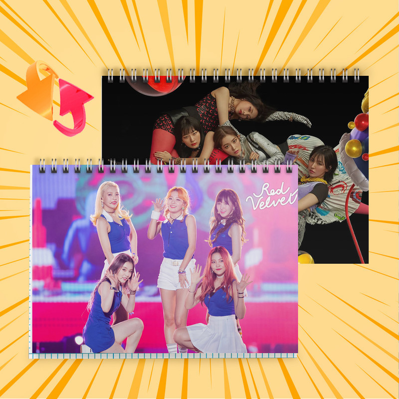 Зошит А5 48 арк. на пружині у клітинку 60 гр.м² Red Velvet 006