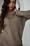 Жіноча в'зана туніка светр капучіно, фото 10