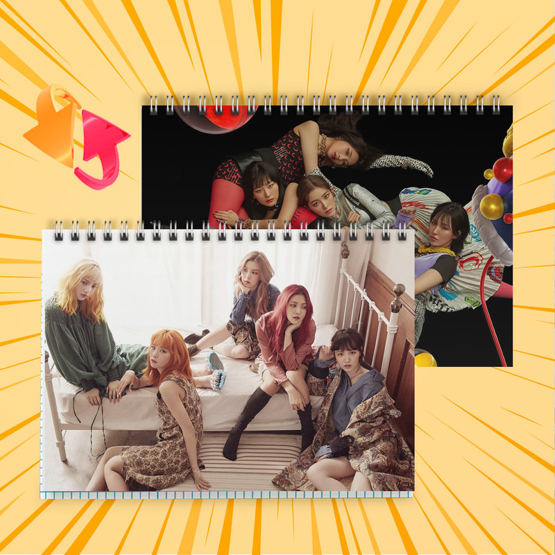 Зошит А5 48 арк. на пружині у клітинку 60 гр.м² Red Velvet 011