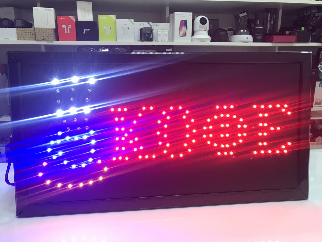 Вывеска светодиодная торговая LED табличка реклама КОФЕ на русском языке 48х25 см АКЦИЯ - фото 3 - id-p2018399146