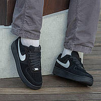 ТОП КАЧЕСТВО! Мужские зимние кроссовки Nike Air Force Winter Low black