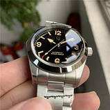 Механічний з автопідзаводом годинник для дайвінгу (20 АТМ) Pagani Design PD-1751 Silver-Black, фото 5