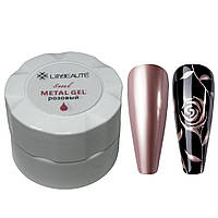 Гель металлик для дизайна Lilly Beaute Metal Gel, розовый, 8 мл