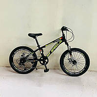 Велосипед детский спортивный двухколесный 20" дюймов CORSO SPIRIT TK-20306 рама 12", 7 скоростей, черный