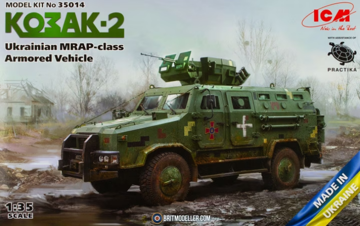Пластикова модель 1/35 ICM 35014 український юронеавтомобіль Козак-2