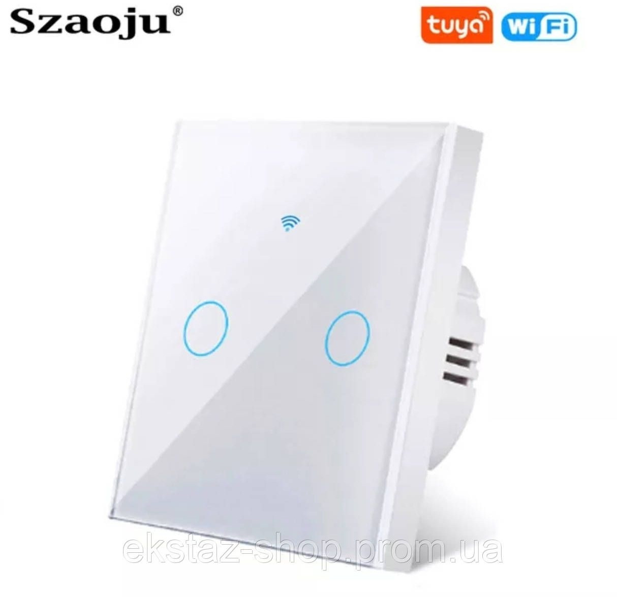 Szaoju Tuya WiFi вимикач WiFi розумний сенсорний настінний білий подвійний Розумний будинок