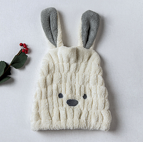 Дитяча шапочка для сушіння волосся з мікрофібри.