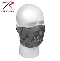 Двусторонняя полумаска Rothco морпат /черный из неопрена Neoprene Reversible Half-Face Mask - Woodland Digital