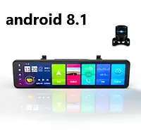 Дзеркало відеореєстратор Android 12" inch touch screen, Android 8.1 2GB+32GB 4G