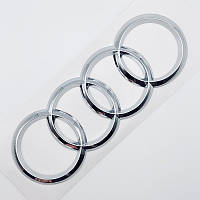 AUDI Ауді Емблема задня на кришку багажника 202 мм  A4 (B9), A5 (F5), A6 (C8), A7 (C8) Q8 Q5  колір хром