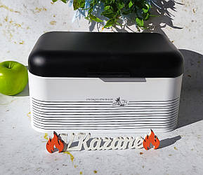 Хлібниця металева з кришкою 30x20x15,7 см Maestro MR-1772S Хлібниця з відкидною кришкою на стіл