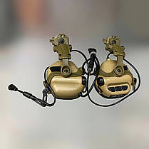 Навушники Earmor M32 Mod3 c кріпленням на шолом HD-ACC-08, активні, зі знімним мікрофоном та гарнітурою, Койот, фото 4