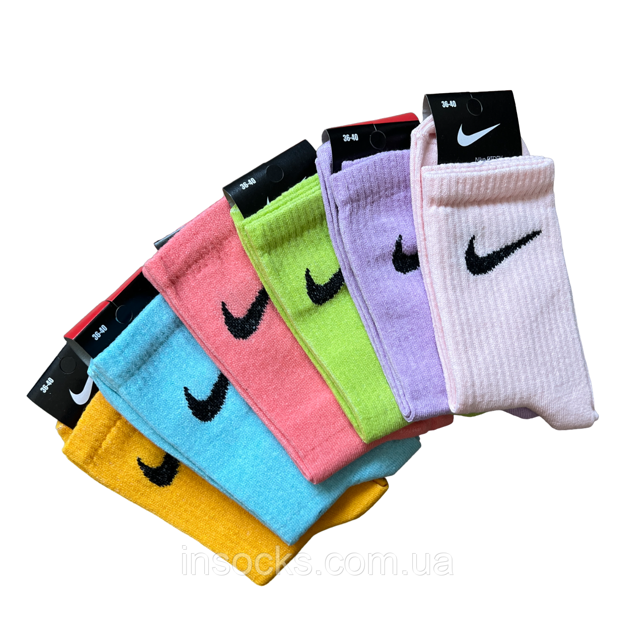 Шкарпетки жіночі "Nike" теніс. 36-40р. Асорті. Високі, демісезонні.