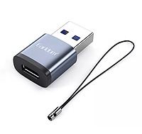 Переходник Earldom ET-OT61 Type-C to USB темно-серый