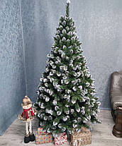 Ялинка Штучна Королева Лідія 1.2 м. Ялинка з білими кінчиками. Штучна Ялинка. Ялинка ПВХ зелена, фото 2