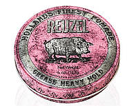 Помада для укладання волосся Reuzel pink heavy hold grease, REU003, 113 г