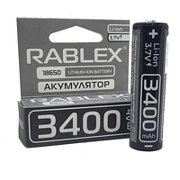 Аккумулятор Rablex 3400 mAh Li-ion 3.7V 18650 Аккумуляторные батарейки пальчиковые универсальные