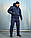 Куртка Хантер Софтшел тактична для ДСНС термофліс темно-синя, фото 9