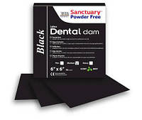 Платки для коффердама Dental Dam (medium) 152мм х 152мм(36шт)Чорний