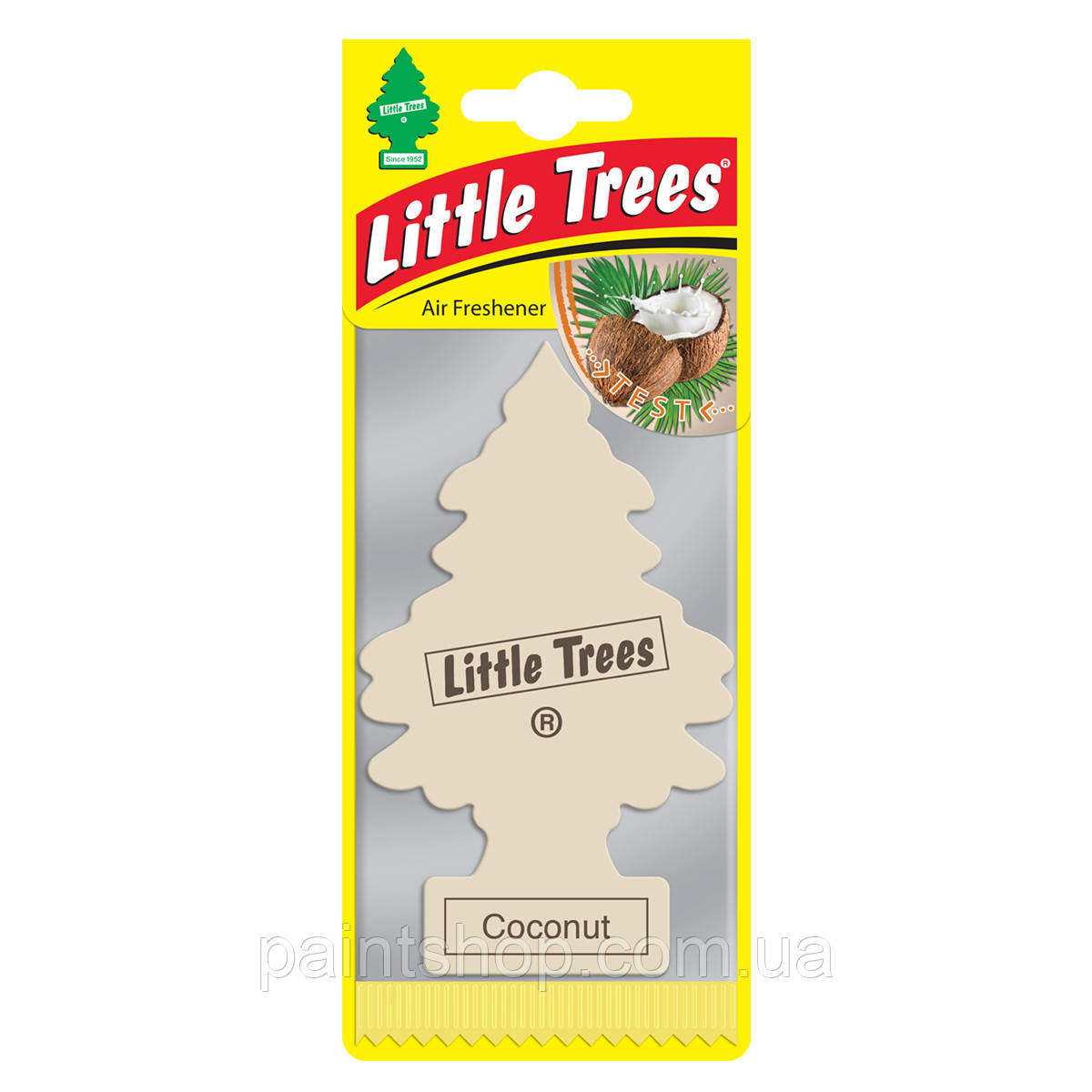 Ароматизатор-ялинка автомобільний Little Trees "Coconut" Кокос