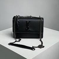 Черная женская сумка Yves Saint Laurent Sunset Big Chain