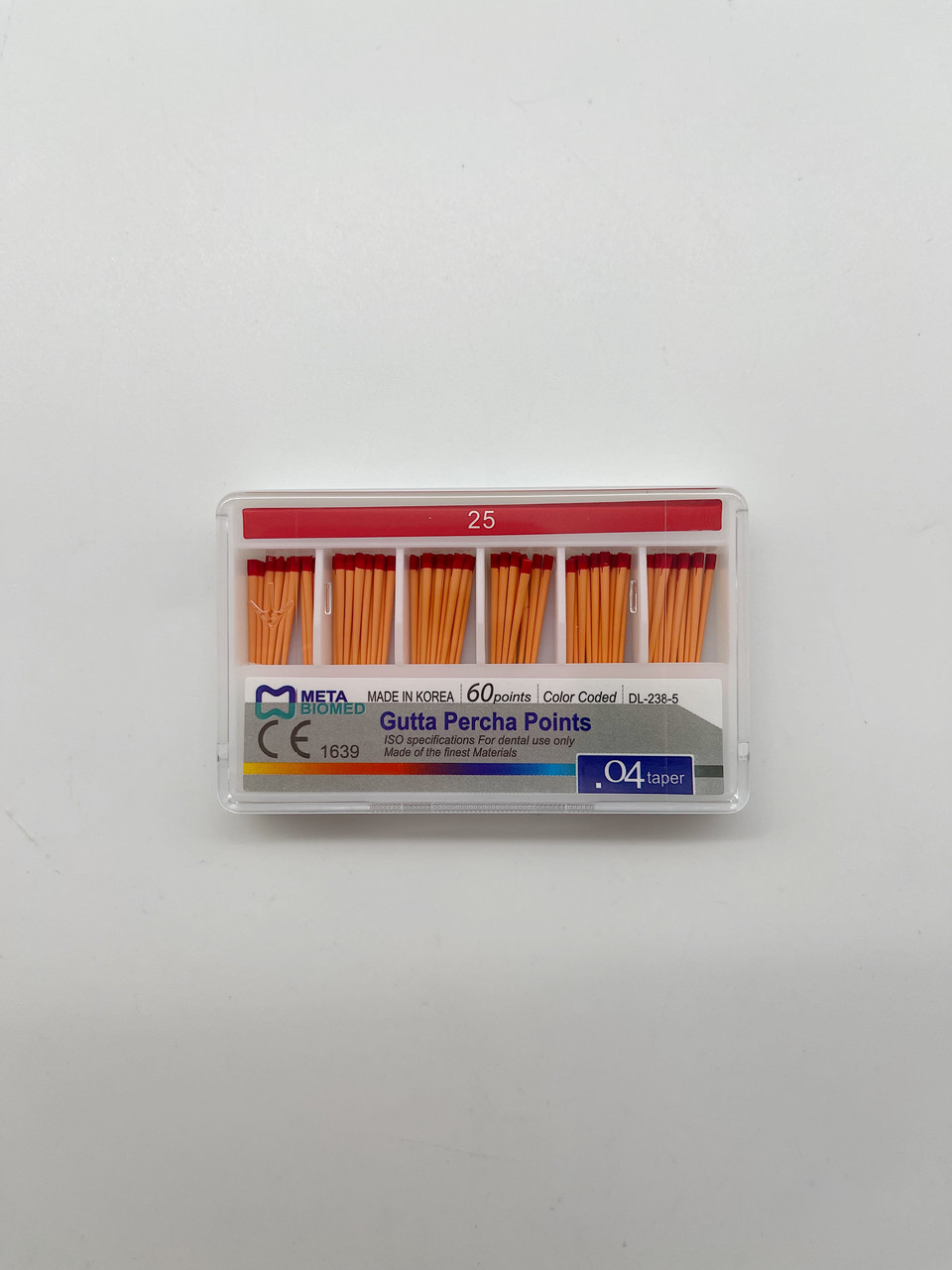 Стоматологические Гутаперчевые штифты 25/04 гуттаперча 04 meta biomed - фото 1 - id-p2015527606