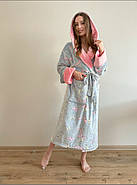 Халат з мікрофібри Велсофт Метелики райдужні, розмір L 50-52 /довжина 100 см, фото 2