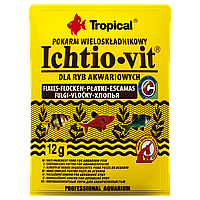 Сухой корм для всех аквариумных рыб в хлопьях Tropical Ichtio-Vit 12 г