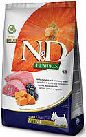 Farmina N&D Free Grain Dog Lamb & Blueberry Adult Mini, сухой беззерновой корм для собак малых пород, ягненокг