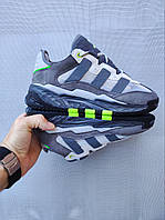 Мужские кроссовки Adidas Niteball Gray&Green 41-45