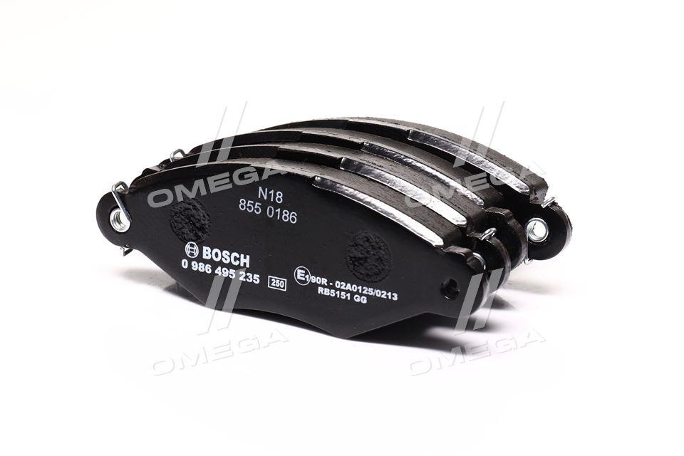 Колодка гальм. диск. CITROEN XSARA, RENAULT KANGOO (KC0/1_) передн. (вир-во Bosch) 0 986 495 235 UA59