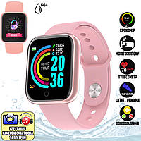 Смарт часы Smart watch SWY68S умный браслет с фитнес трекером, влагозащитой, пульсометром Розовый ERG