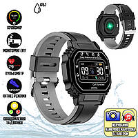 Смарт часы Smart watch B3-2 с функциями пульсометра, звонки, сообщения, шагомер, влагозащищенный Черный ERG
