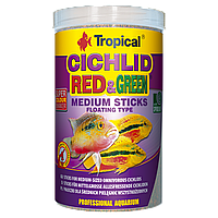 Сухой корм для всех аквариумных цихлид в палочках Tropical Cichlid Red & Green Medium Sticks 1 л/360 г