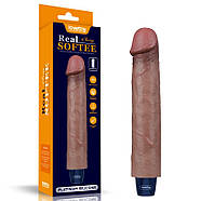 Мультишвидкісний вібратор Real Softee Rechargeable Silicone Vibrating Dildo 9.0, фото 2