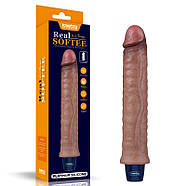 Мультишвидкісний вібратор Real Softee Rechargeable Silicone Vibrating Dildo 9.5, фото 2