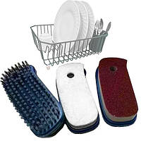 Универсальная чистящая щетка для мытья посуды Кухонная щетка с насадками 3в1 Hudraulic Cleaning Brush ERG