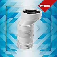 Колено-подключение эластичное к WC смещенное на 40 мм с уплотнением L-110 мм WC-CON4AF McAlpine