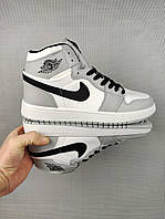 Кроссовки Nike Air Jordan 1 Light Smoke Gray Мужские 41-45