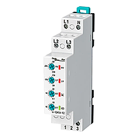 3х380V 5A Нейтральне трехфазное реле контроля повышенного и пониженного напряжения [GKV-12] Samwha