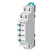 3х380V 5A Нейтральне трехфазное реле последовательности фаз, установки напряжение [GKV-12F] Samwha