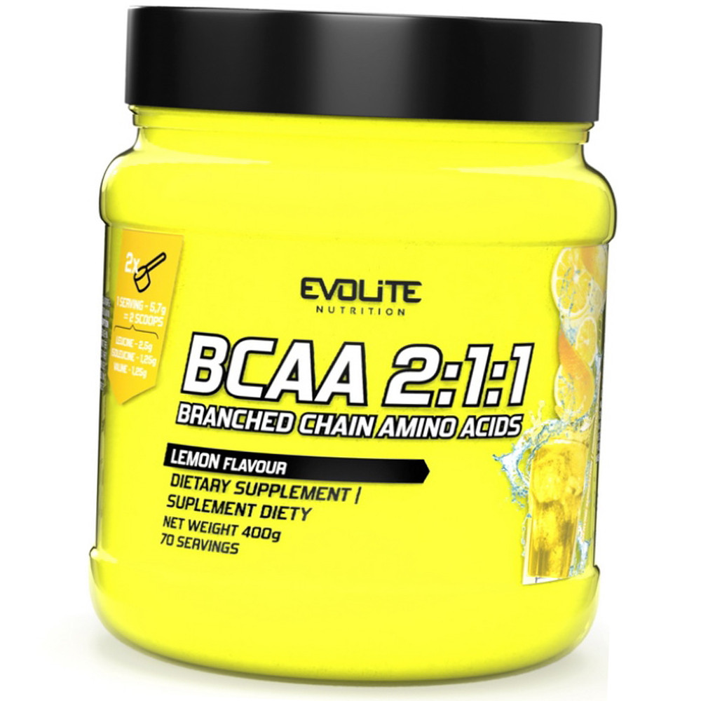 Амінокислоти ВСАА у порошку Evolite Nutrition BCAA 2:1:1 400г