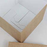 Різдвяна Крафт коробка 15*15*13 см Подарункова коробка на Новий рік, фото 4