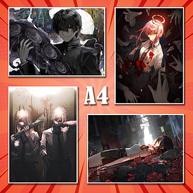 Плакати А4 Chainsaw Man