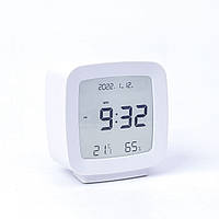 Современные настольные часы-будильник с термометром и гигрометром AngCan QH-8006 Белые