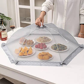 Москітна сітка на стіл для захисту їжі продуктів від мух та ос Semi, 80 см, Grey