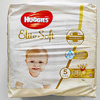 Huggies Elite Soft 5 15-22 кг 28 шт., підгузки дитячі Хаггіс Єліт Софт 5