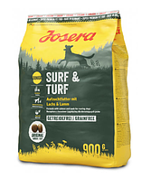 Josera Surf & Turf Junior 0,9 кг корм для цуценят середніх і великих порід (Лосось і Ягня)
