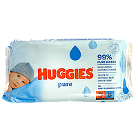 Серветки вологі дитячі Хаггіс Huggies pure 56szt 10шт/ящ (Код: 00-00013495)