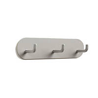 Металлический тройной крючок (мини-вешалка) в ванную или кухню Unkan MT2301-3 Серый